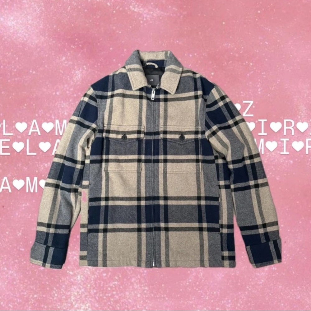 S Plaid H&M SHACKET (Plaid Jacket in Black and Tan)